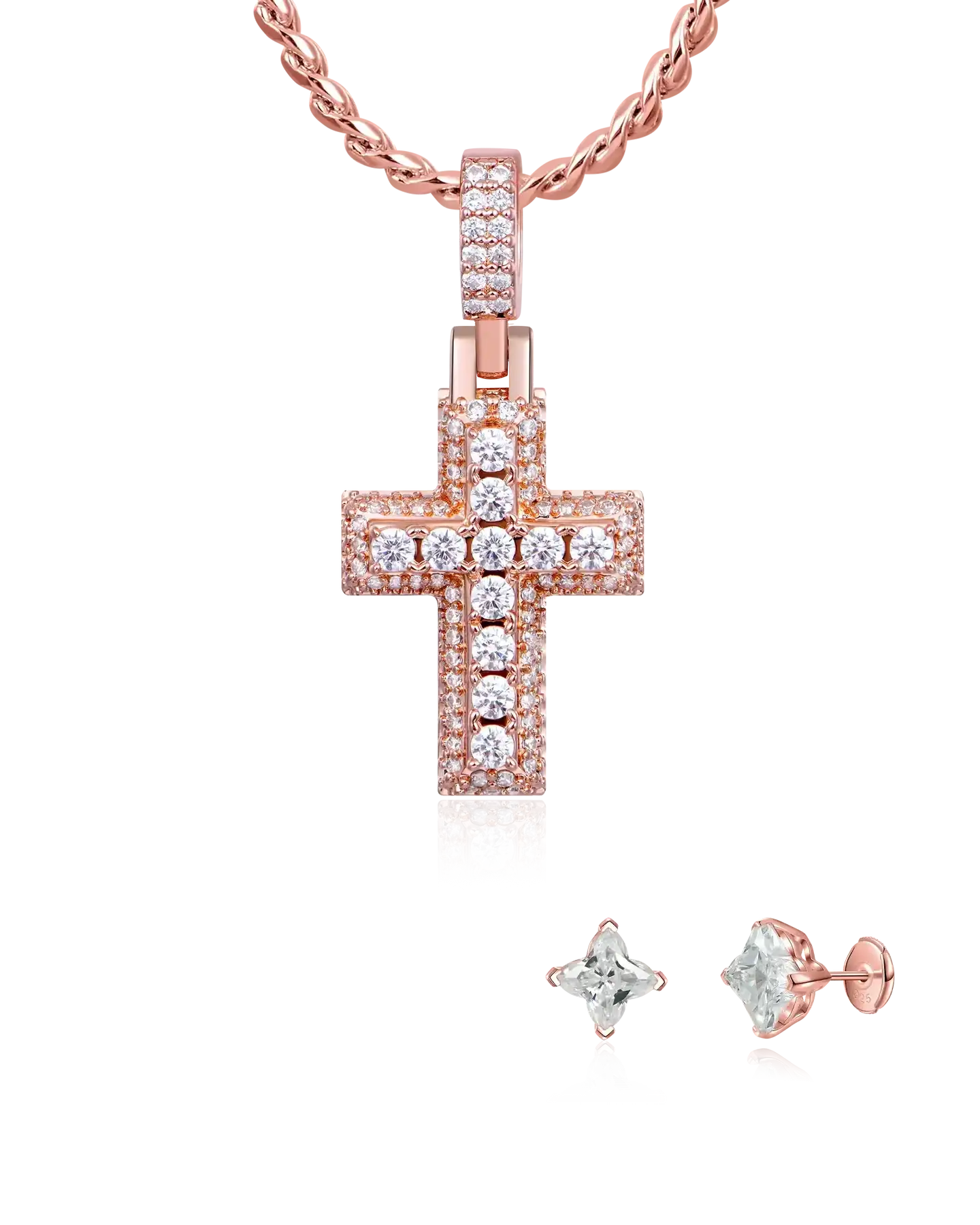 Rose Glow Daily Pendant & Earrings Set