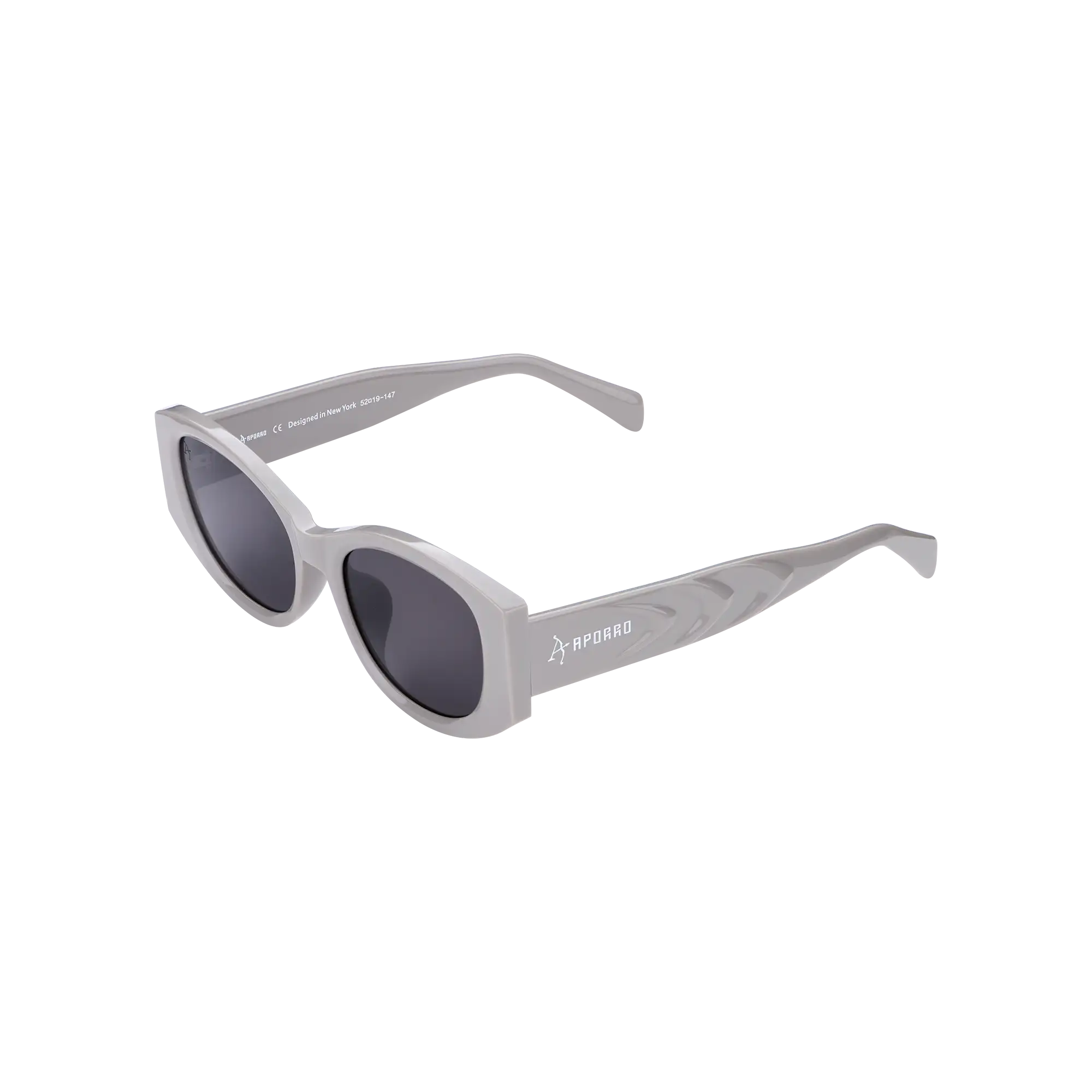 APORRO Cream Flux Sunglasses + Leather Case