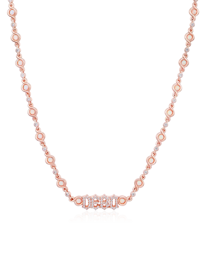 Gothic Font Opal Custom Necklace - 5mm