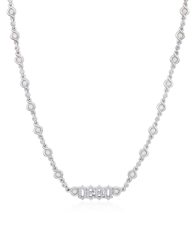 Gothic Font Opal Custom Necklace - 5mm