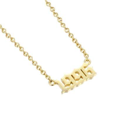 Custom Old English & Manta Name Necklace Set
