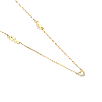 Custom Romantic Name Necklace Set