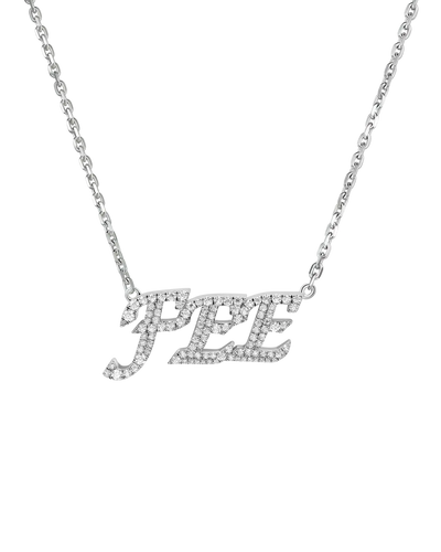 Custom 14k Gold Moissanite Cursive Letter Name Necklace