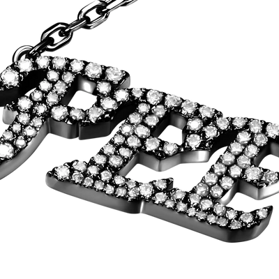 Custom 14k Gold Moissanite Cursive Letter Name Necklace