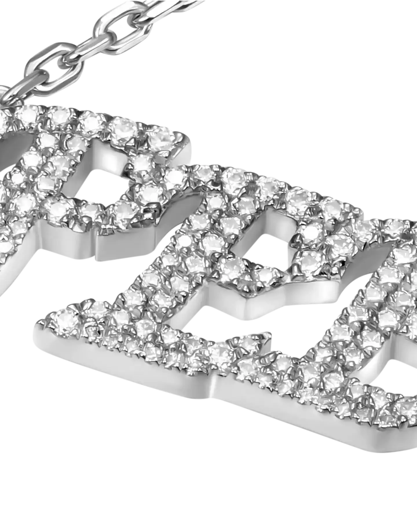 Custom 14k Gold Moissanite Cursive Letter Name Necklace