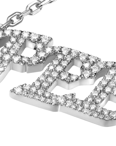 Custom 14k Gold Moissanite Cursive Letter Name Necklace
