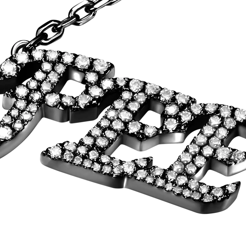 14K & White Gold Cursive Letter Custom Name Necklace - Female Custom Jewelry - APORRO