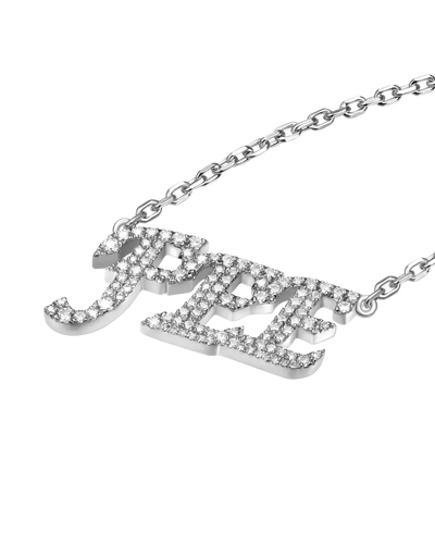 Custom 14k Gold Moissanite Cursive Letter Name Necklace