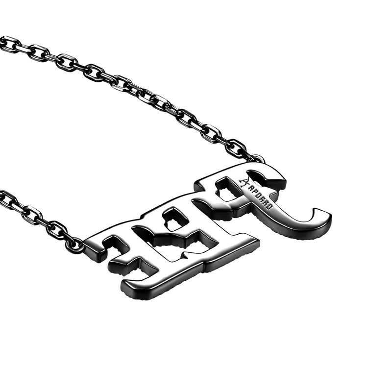 14K & White Gold Cursive Letter Custom Name Necklace - Female Custom Jewelry - APORRO