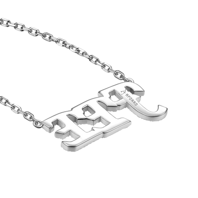 Custom 14k Gold Moissanite Cursive Letter Name Necklace