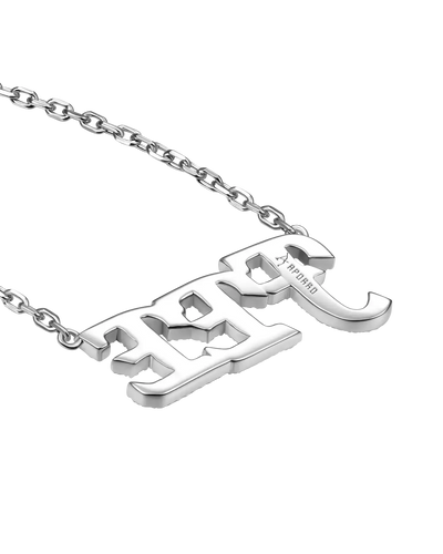 Custom 14k Gold Moissanite Cursive Letter Name Necklace