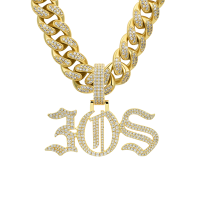 Custom Youth Old English Font Letter/Number Pendant