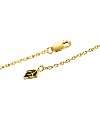 Custom 14k Gold Moissanite Cursive Letter Name Necklace