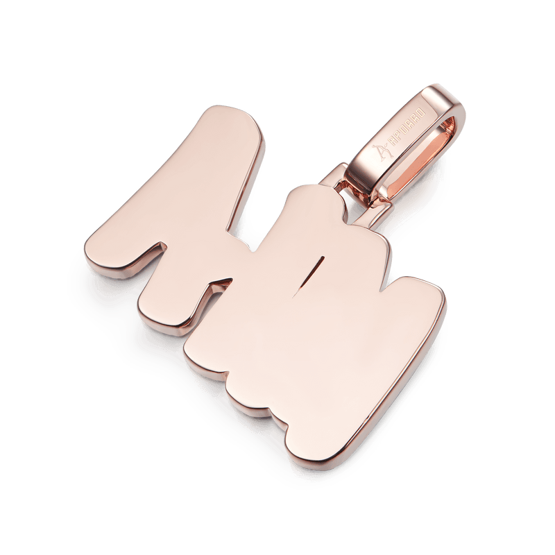 Custom Emerald Cut Romantic Font Pendant - APORRO