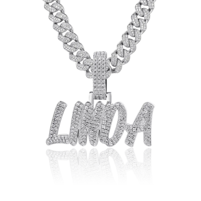 Custom Moissanite Romantic Name Pendant