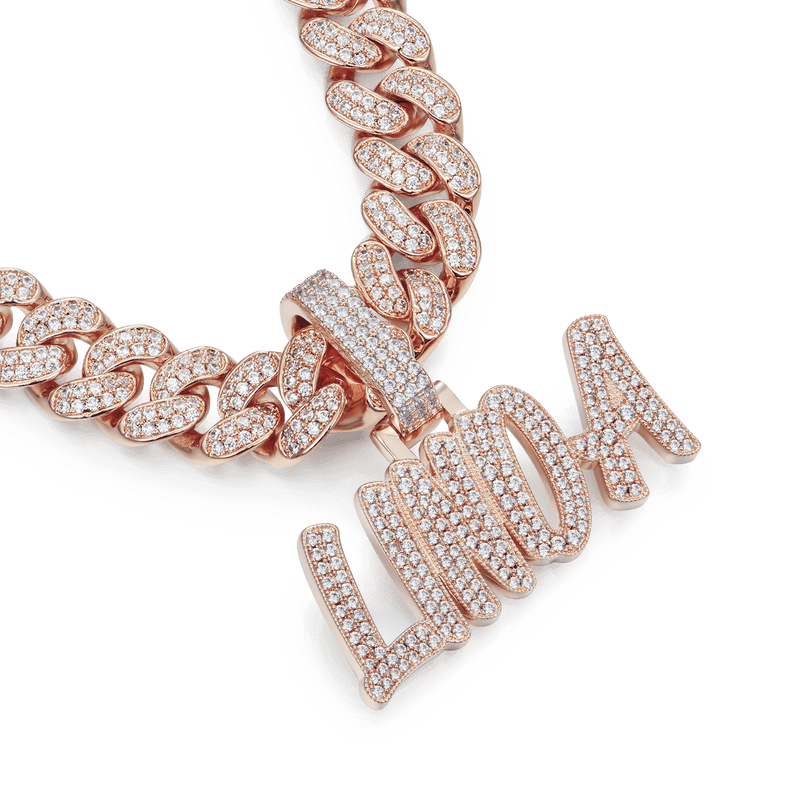 Custom Romantic Font Pendant
