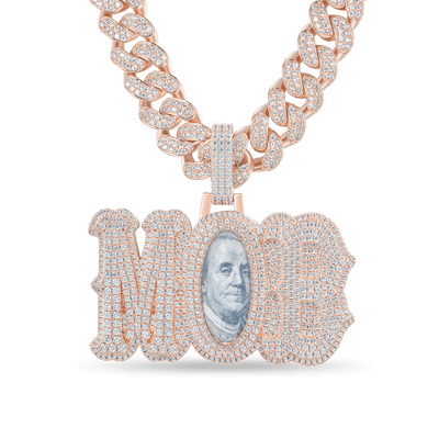 Custom Bosox "MOB" Letter Photo Pendant
