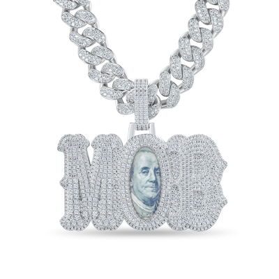 Custom Bosox "MOB" Letter Photo Pendant