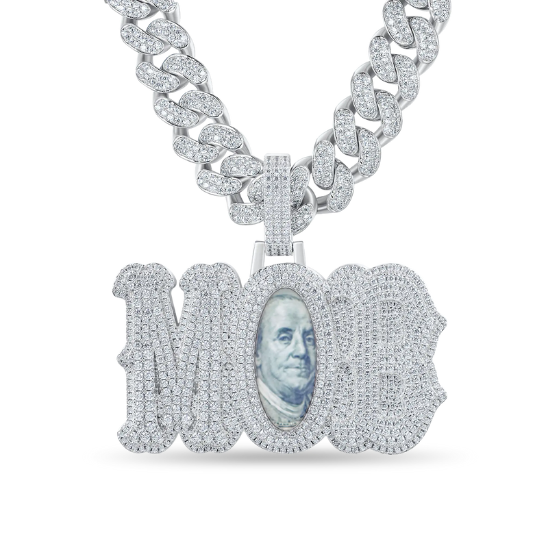 14K & White Gold Moissanite Picture Pendant-Men & Women's Jewelry - APORRO