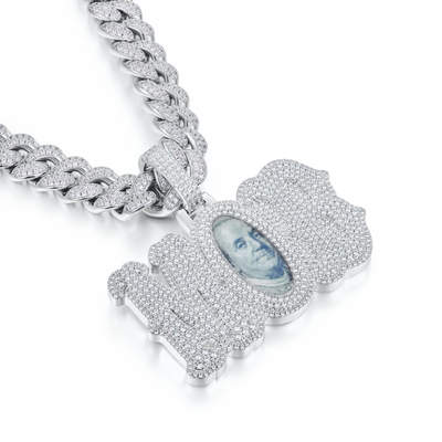 Custom Bosox "MOB" Letter Photo Pendant