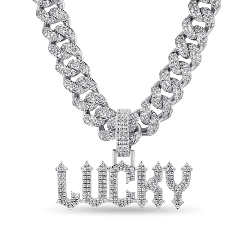 Custom Gothic Font Pendant