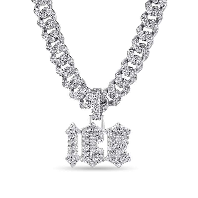 Custom Double Layers Gothic Font Pendant - APORRO