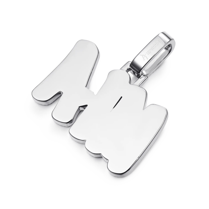 Custom Emerald Cut Romantic Font Pendant - APORRO