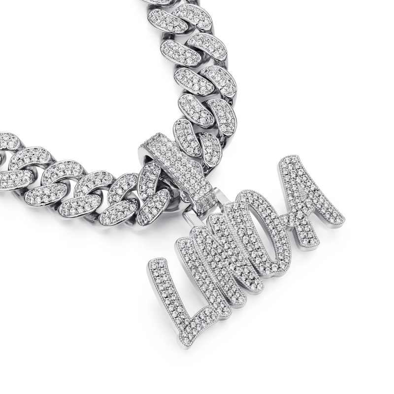 Custom Romantic Font Pendant