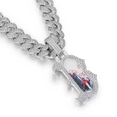 Custom Bosox Letter Photo Pendant