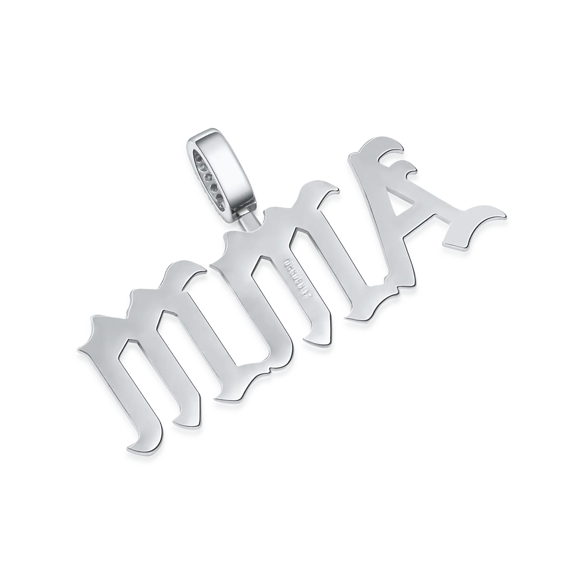 Custom Old English Font Pendant - 12mm Height