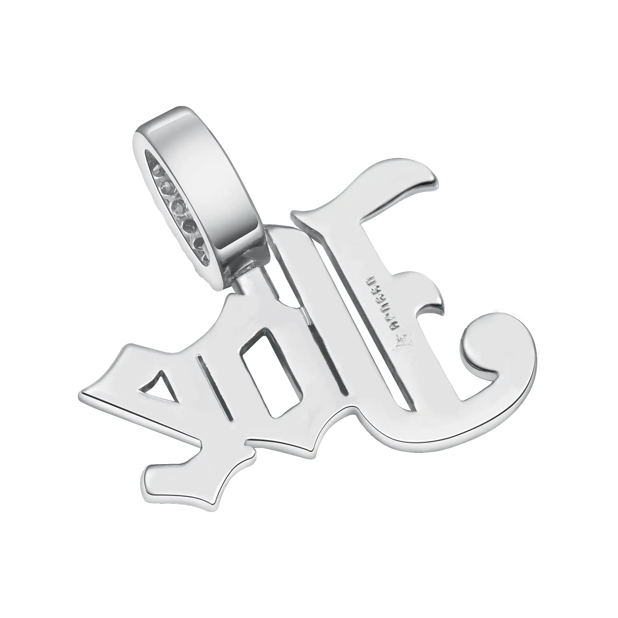 Custom Capital Old English Font Pendant - 12mm Height