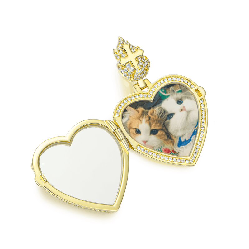 Custom Heart Locket Photo Pendant