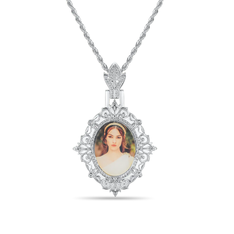 Custom 45MM Greek Pattern Vintage Photo  Pendant