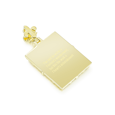Custom Greek Pattern Vintage Rectangular Photo Pendant