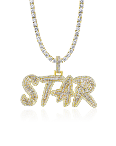 Custom Emerald Cut Coke Boys Font Pendant