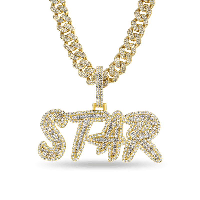 Custom Emerald Cut Coke Boys Font Pendant