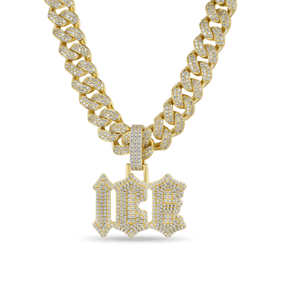 Custom Double Layers Gothic Font Pendant