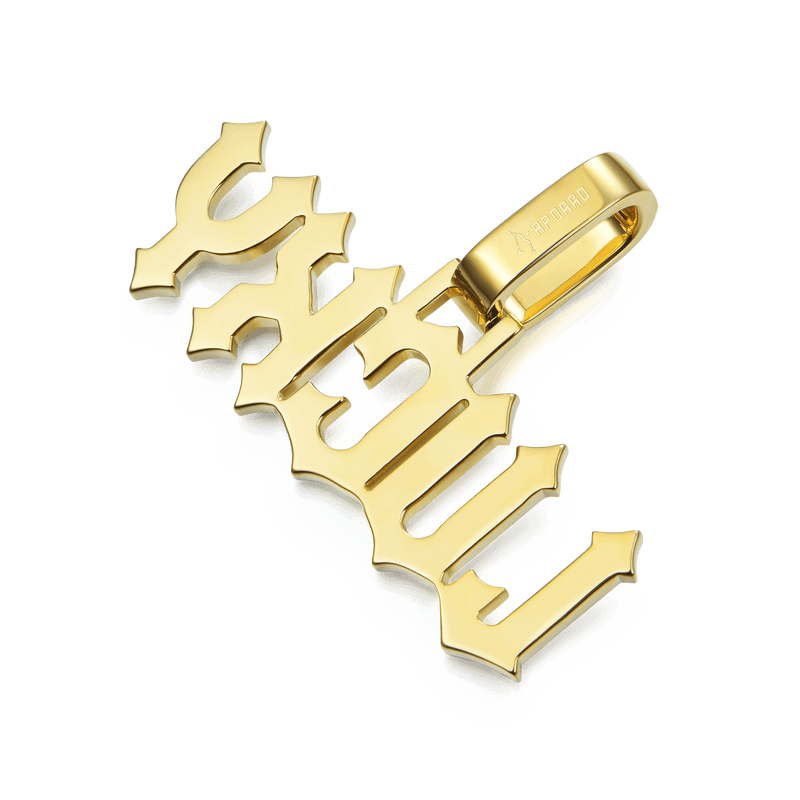 Custom Gothic Font Pendant