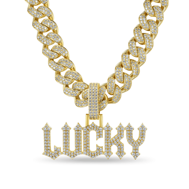 Custom Gothic Font Pendant