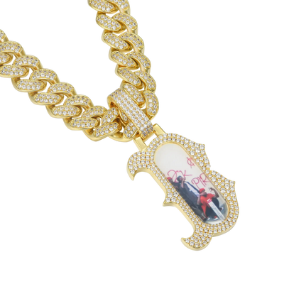 Custom Bosox Letter Photo Pendant