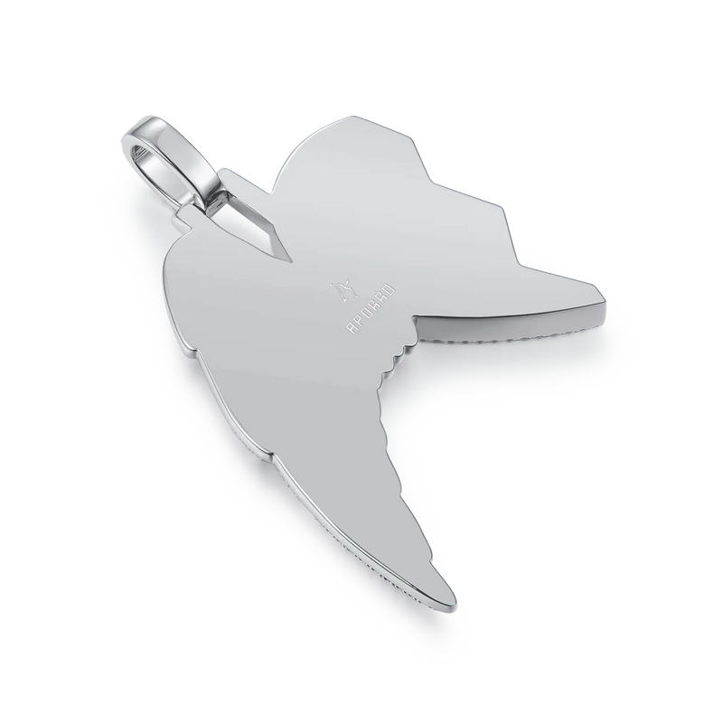 Custom Split Heart Pendant with Right Wing