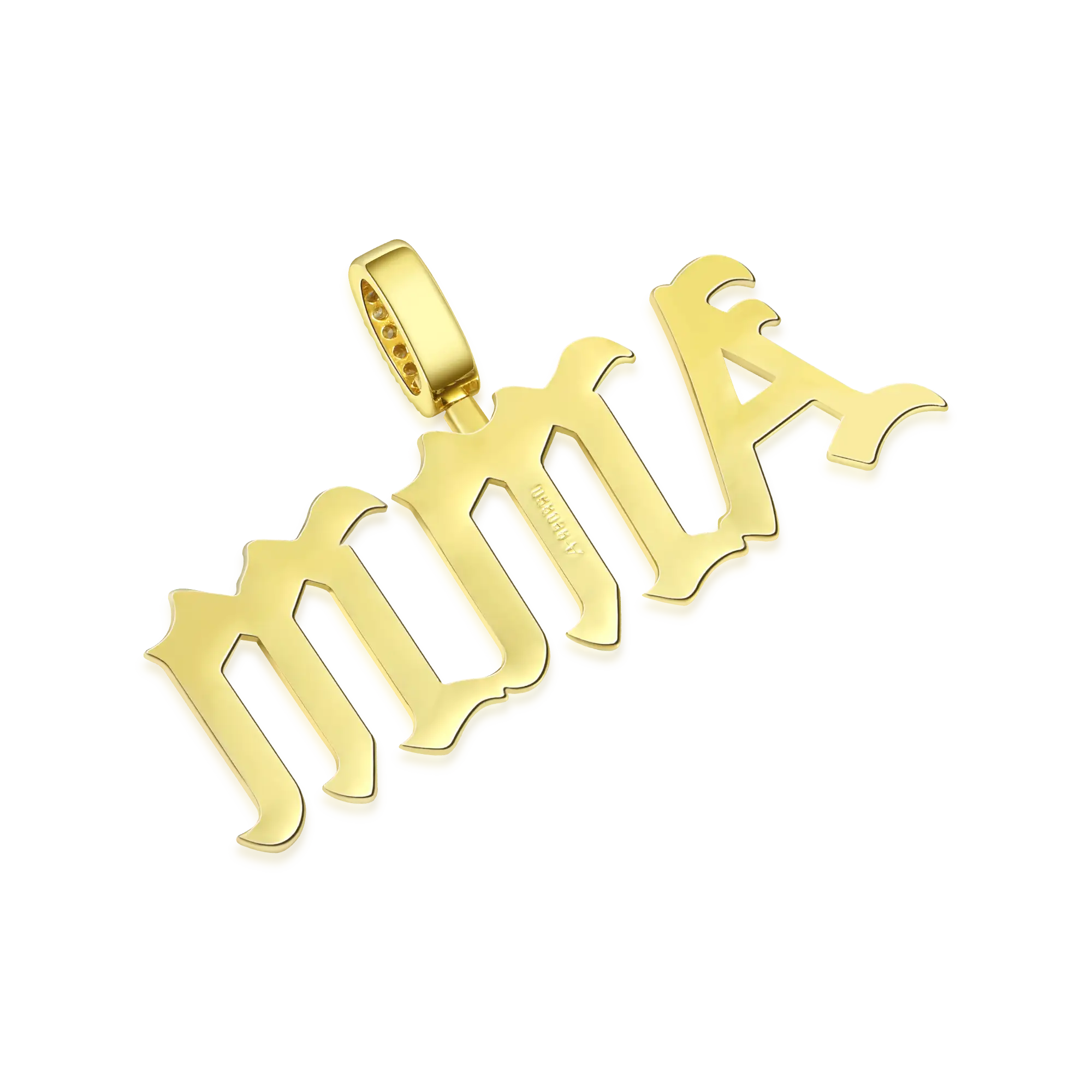 Custom Old English Font Pendant - 12mm Height