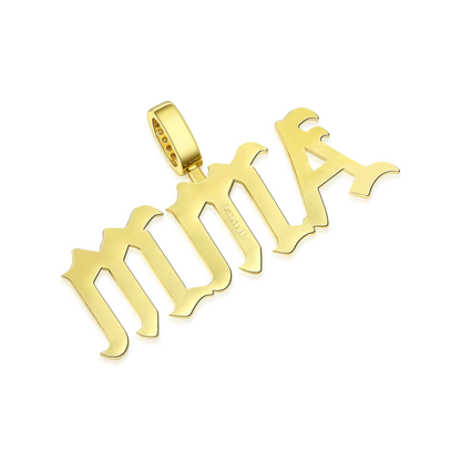 Custom Old English Font Pendant - 12mm Height