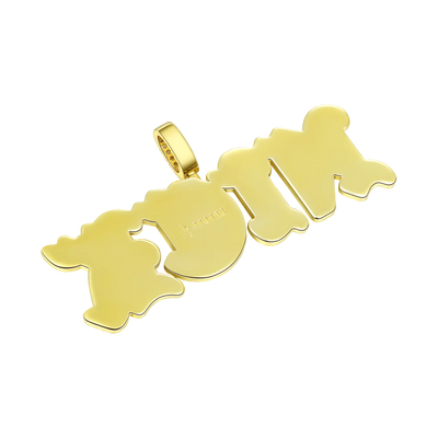 Custom Mini Old English Font Pendant