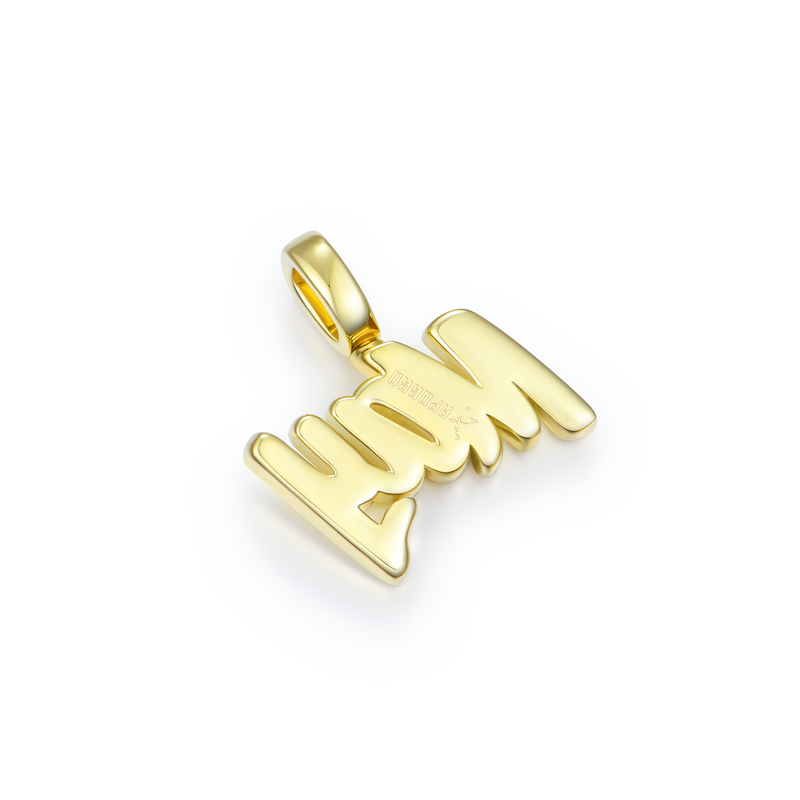 Custom 10K Solid Gold Font Pendant
