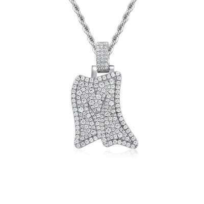 Custom Double Layer Graffiti Font Letter Pendant - 30mm