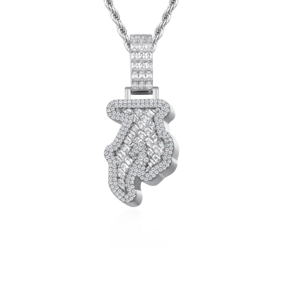 Custom Woven Set Letter Pendant