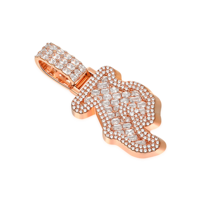 Custom Woven Set Letter Pendant