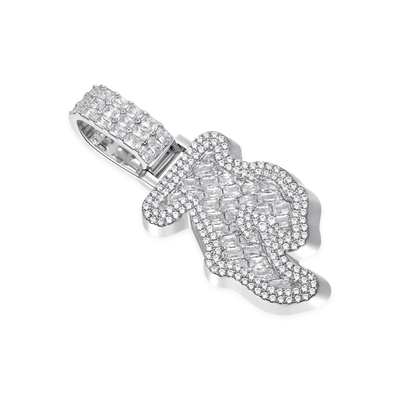 Custom Woven Set Letter Pendant