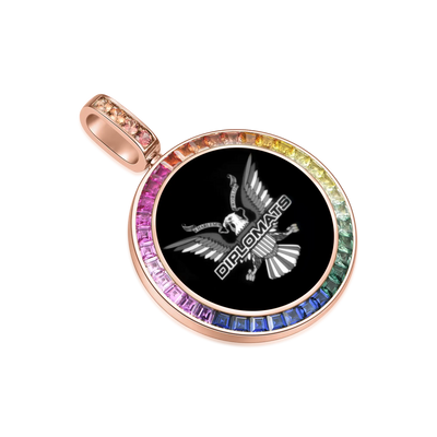 Custom Lab-Grown Gemstone Photo Pendant